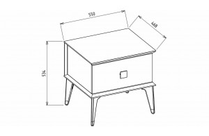 Тумбочка прикроватная Алвис (ALVIS) ALVIS-27