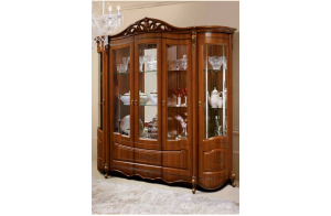 Шкаф-витрина пятидверная Аллегро 8 (орех)