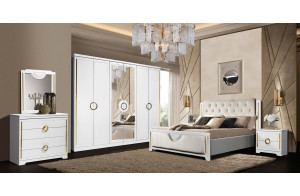 Спальный гарнитур Бодрум (белый,серый,капучино)