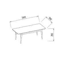 Стол обеденный Мавенна (Mavenna), раскладной MAVN-14