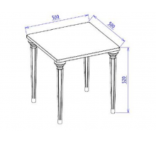 Стол журнальный Мистраль (Mistral), приставной, квадратный MIST-54